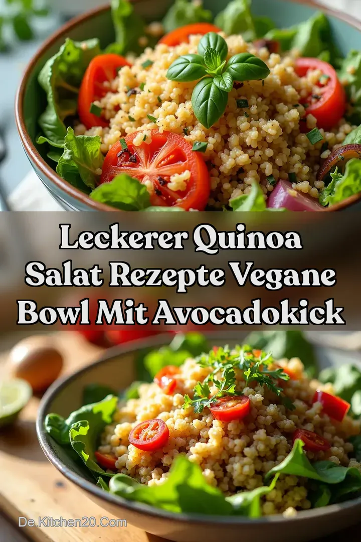 Leckerer Quinoa Salat Rezepte Vegane Bowl mit AvocadoKick
