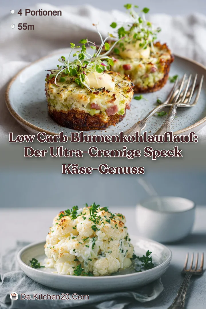 Low Carb Blumenkohlauflauf: Der ultra-cremige Speck K&auml;se-Genuss
