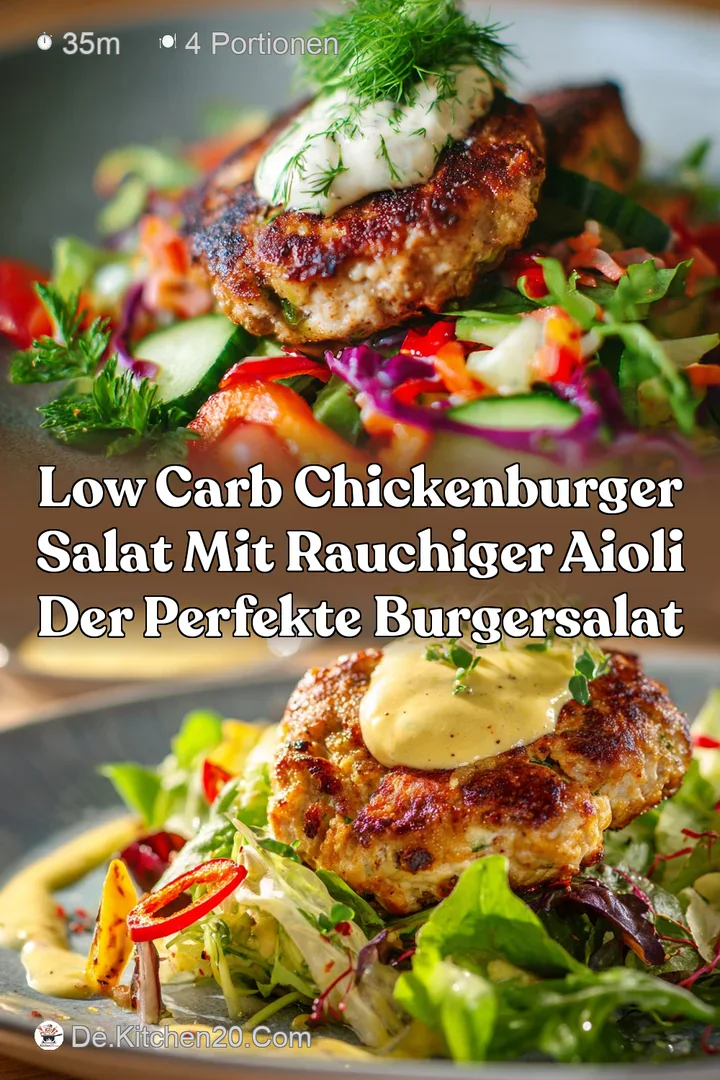 Low Carb Chickenburger Salat mit rauchiger Aioli Der perfekte BurgerSalat