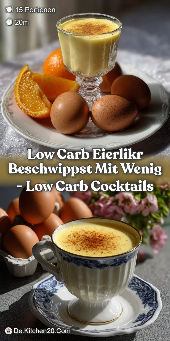 Creamy, pale yellow Eierlik&ouml;r in a delicate glass, garnished with a dusting of cinnamon, inviting and smooth.