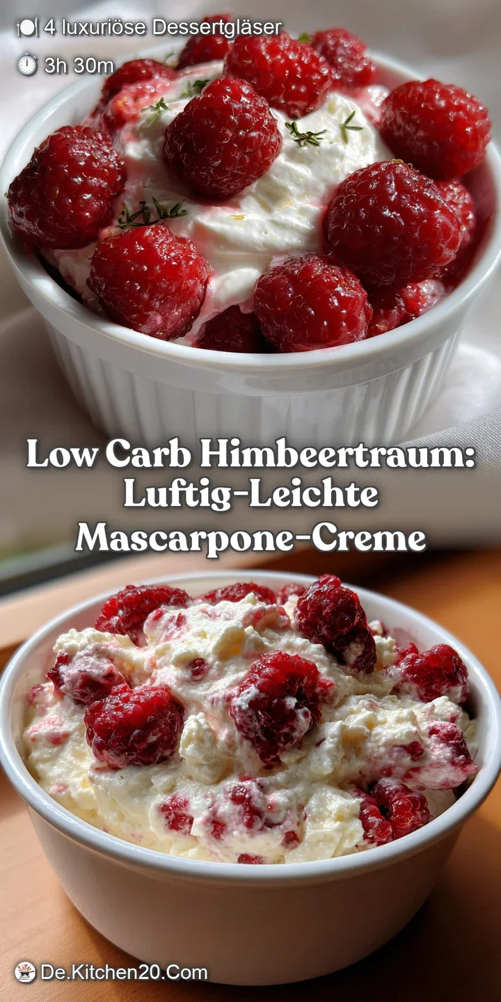 Low Carb HimbeerTraum: Luftig-leichte Mascarpone-Creme