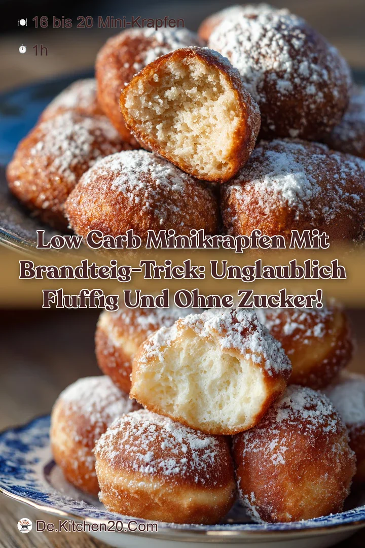 Low Carb MiniKrapfen mit Brandteig-Trick: Unglaublich fluffig und ohne Zucker!