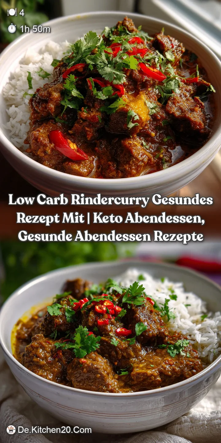 Low Carb RinderCurry Gesundes Rezept mit | Keto Abendessen Gesunde Abendessen Rezepte