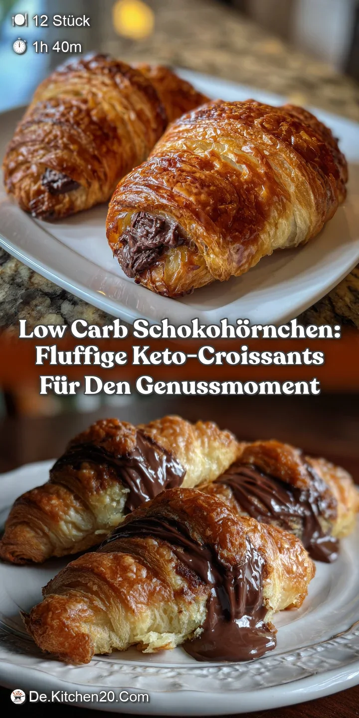 Low Carb SchokoH&ouml;rnchen: Fluffige Keto-Croissants f&uuml;r den Genussmoment