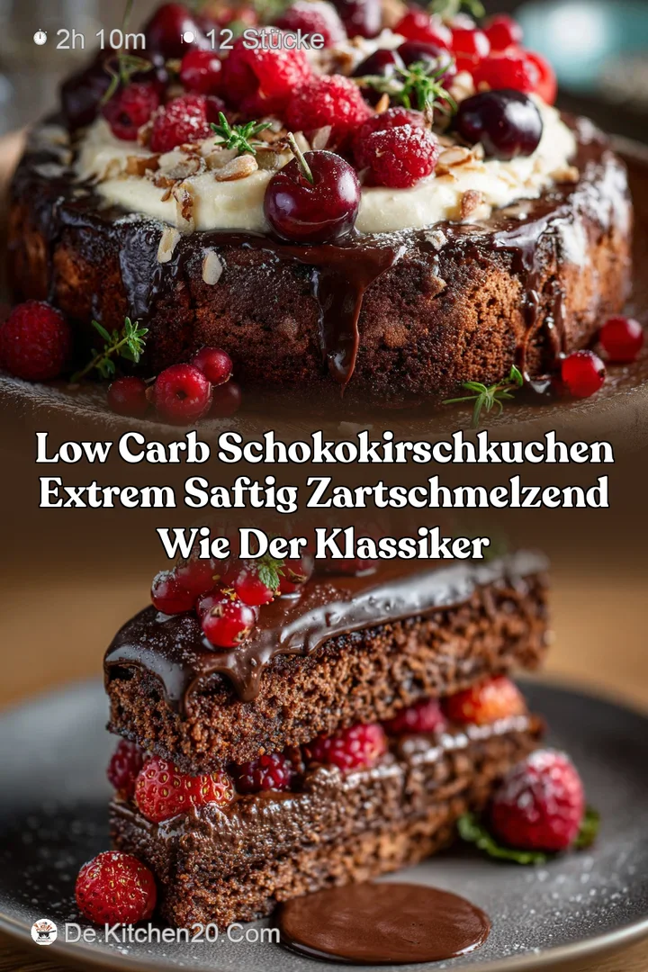 Low Carb SchokoKirschkuchen Extrem saftig zartschmelzend wie der Klassiker