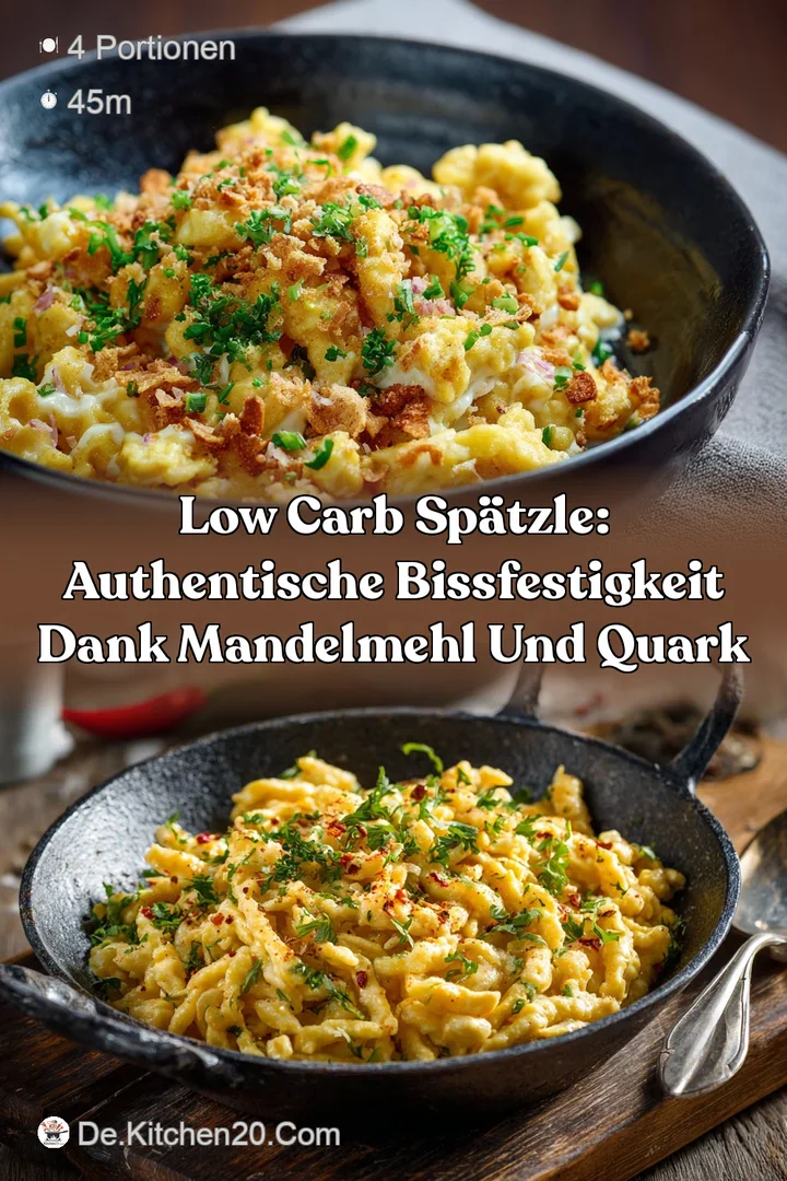 Low Carb Sp&auml;tzle: Authentische Bissfestigkeit dank Mandelmehl und Quark