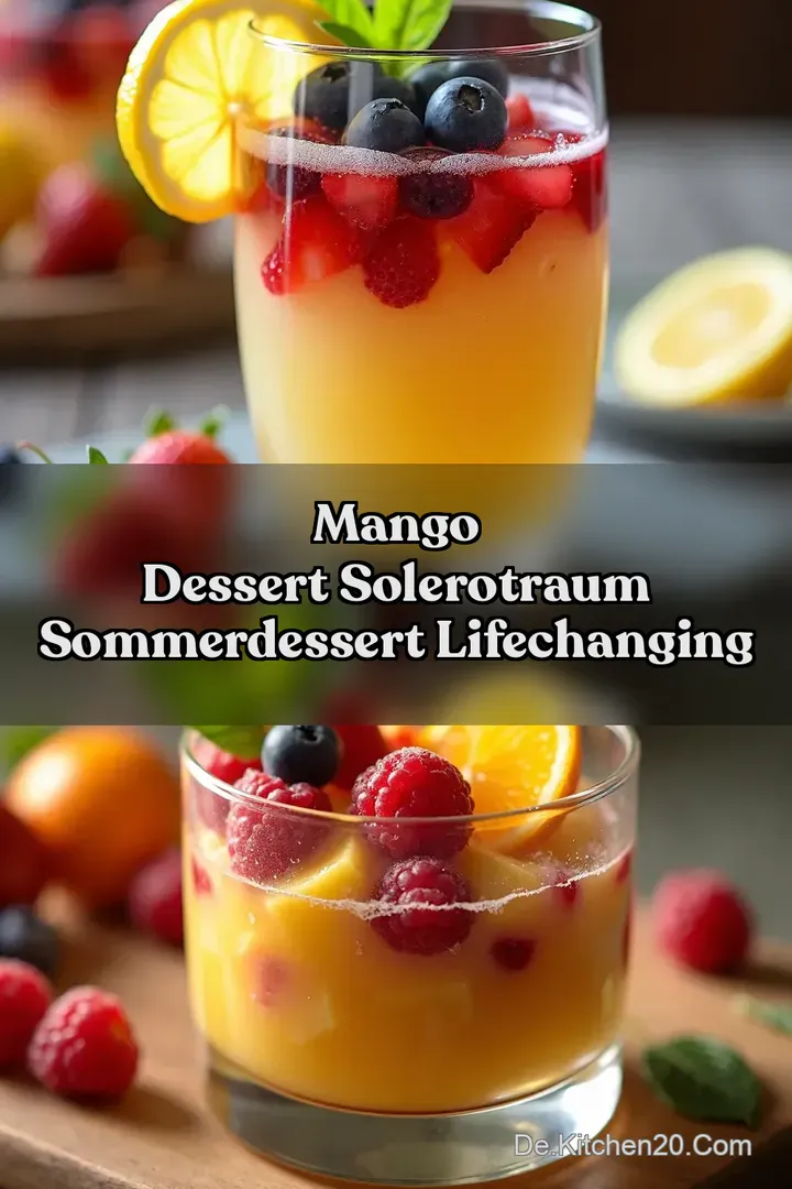 Mango Dessert SoleroTraum Sommerdessert LifeChanging