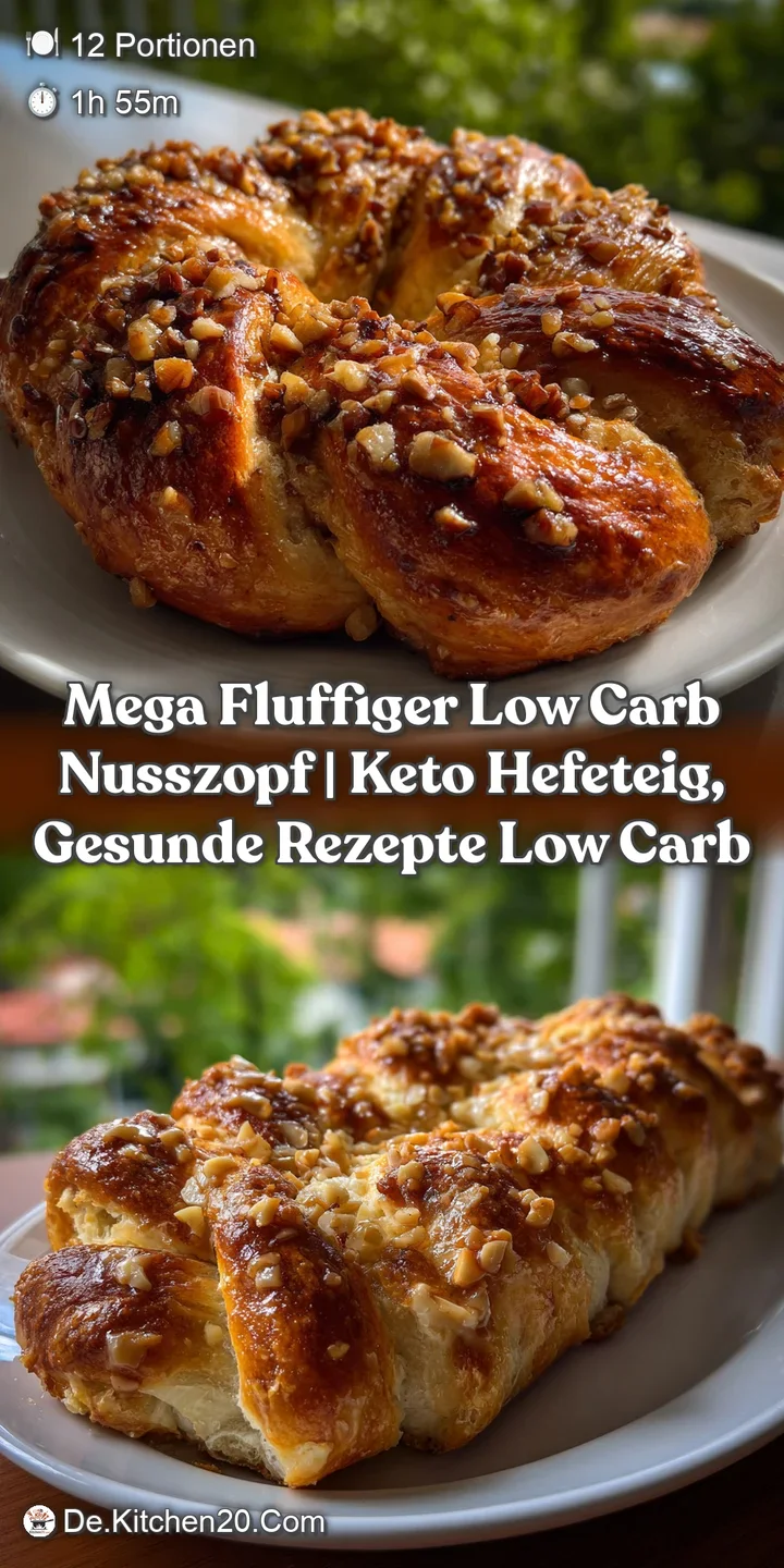 Mega Fluffiger Low Carb Nusszopf | Keto Hefeteig Gesunde Rezepte Low Carb