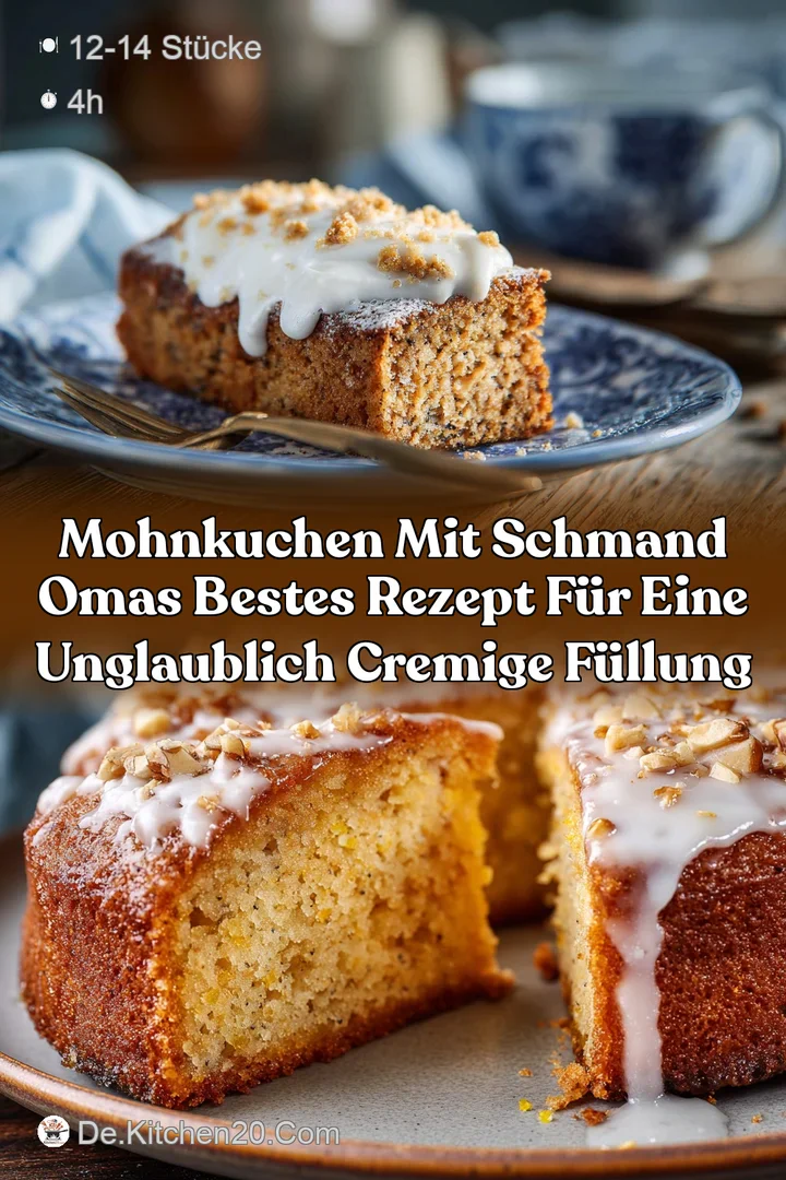 Mohnkuchen mit Schmand Omas bestes Rezept f&uuml;r eine unglaublich cremige F&uuml;llung