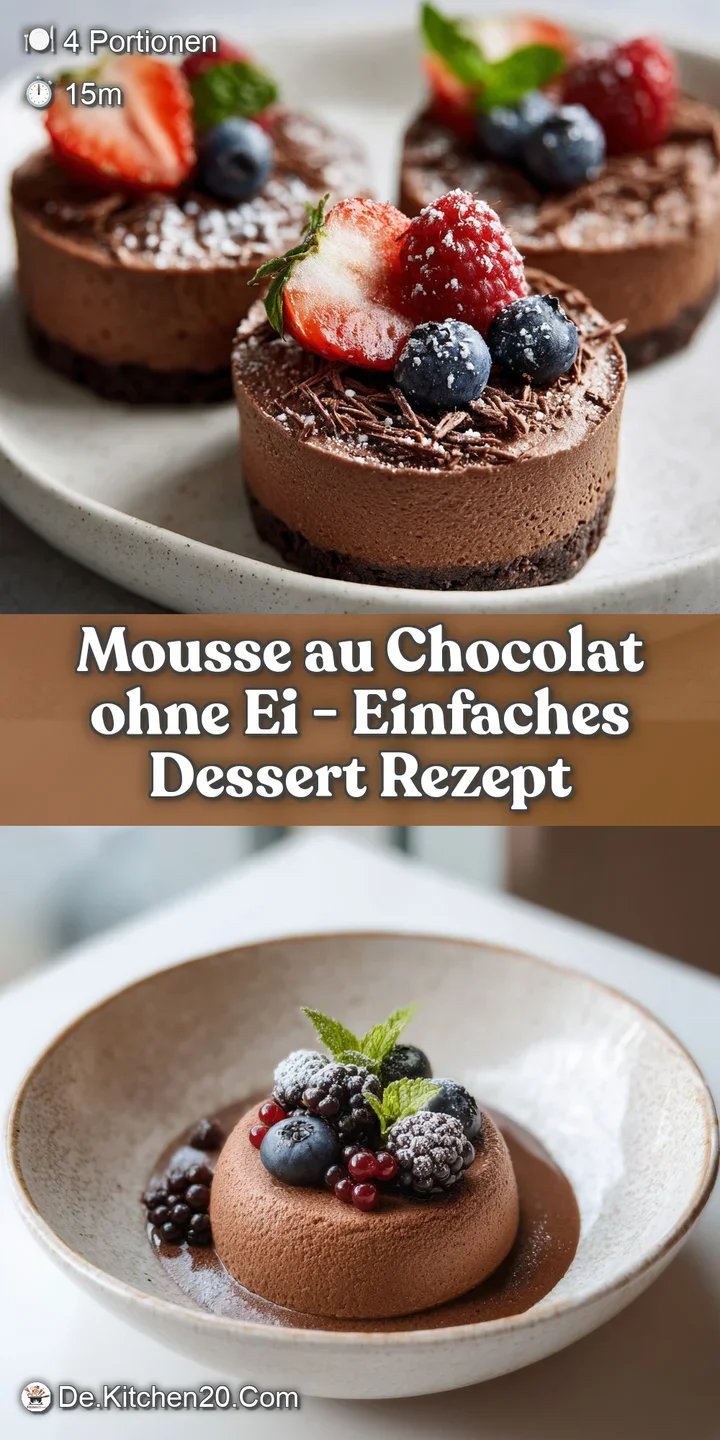 Luxurious, airy chocolate mousse with a rich, dark hue and a glistening surface, creating a tempting texture.