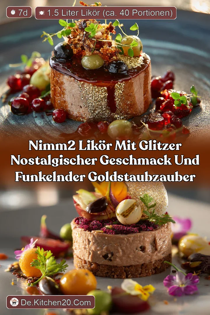 Nimm2 Lik&ouml;r mit Glitzer Nostalgischer Geschmack und funkelnder GoldstaubZauber