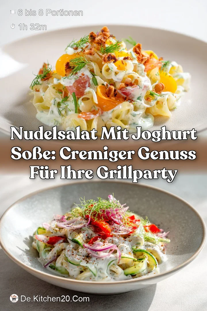 Nudelsalat mit Joghurt So&szlig;e: Cremiger Genuss f&uuml;r Ihre Grillparty
