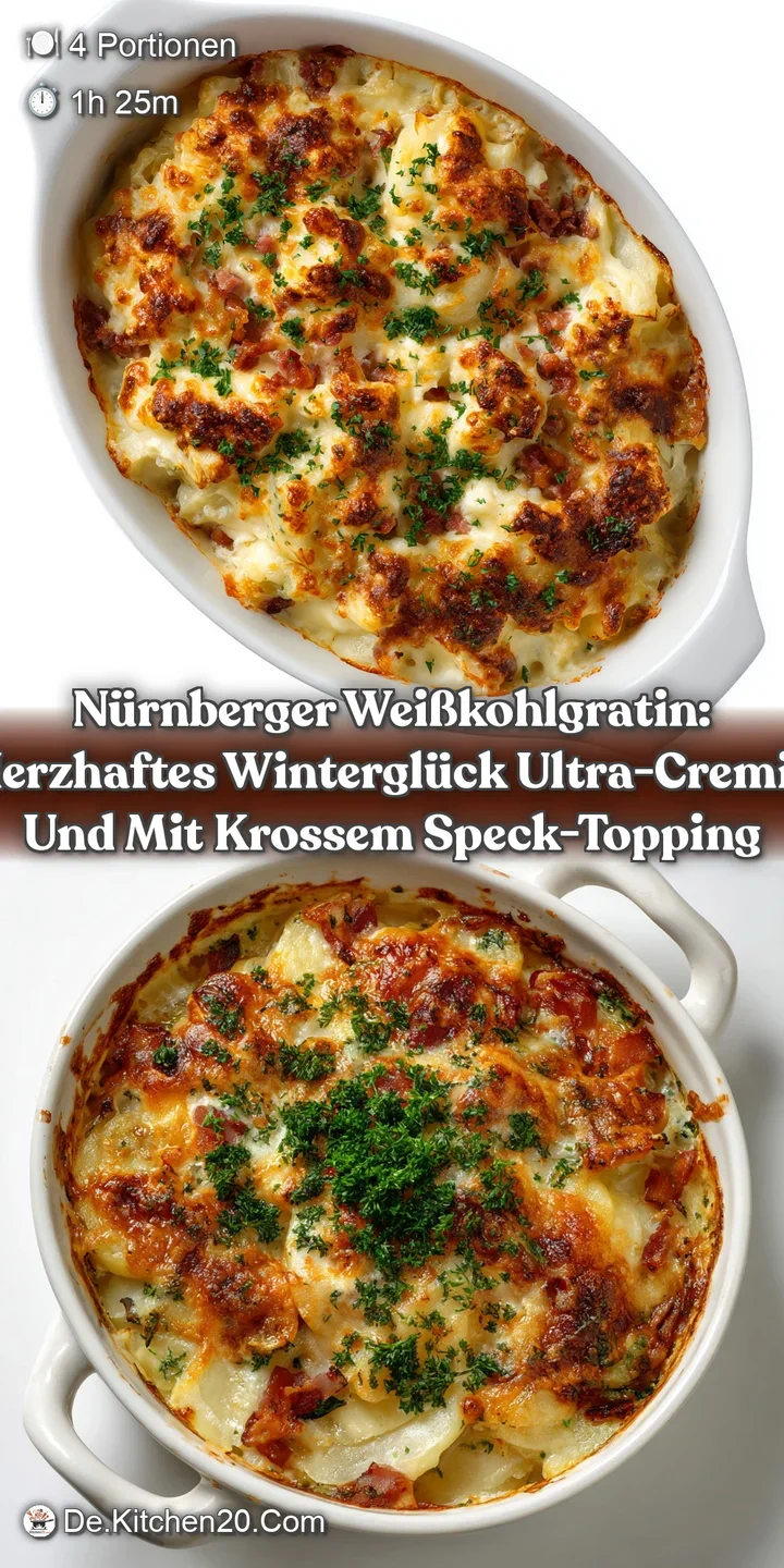 N&uuml;rnberger Wei&szlig;kohlGratin: Herzhaftes Wintergl&uuml;ck Ultra-cremig und mit krossem Speck-Topping