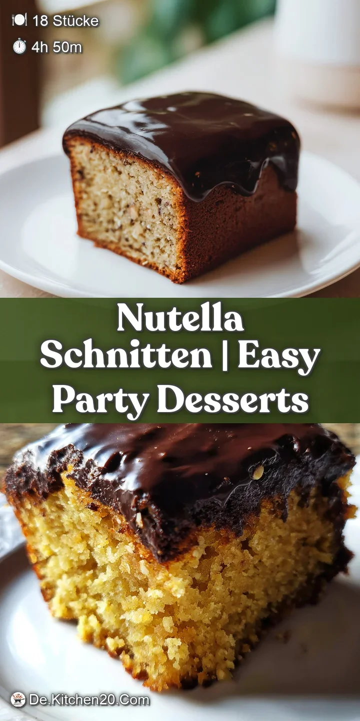 Nahaufnahme einer weichen Schicht aus cremiger, gl&auml;nzender Schokocreme zwischen fluffigem, goldgelbem Teigboden.