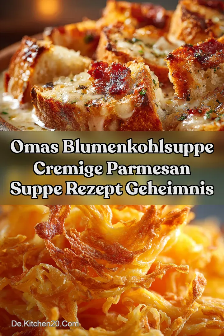 Omas Blumenkohlsuppe Cremige Parmesan Suppe Rezept Geheimnis