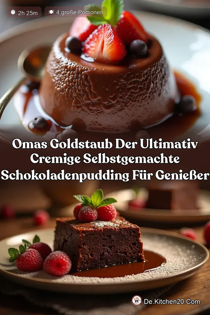 Omas Goldstaub Der ultimativ cremige selbstgemachte Schokoladenpudding f&uuml;r Genie&szlig;er