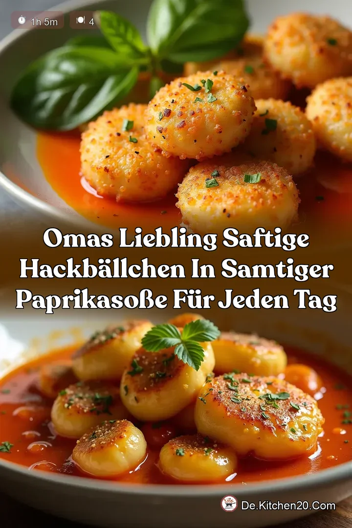 Omas Liebling Saftige Hackb&auml;llchen in samtiger Paprikaso&szlig;e f&uuml;r jeden Tag