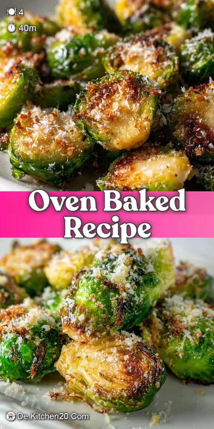 Close-up of crispy smashed Rosenkohl revealing golden brown, caramelized leaves and melted parmesan. Inviting textures and...