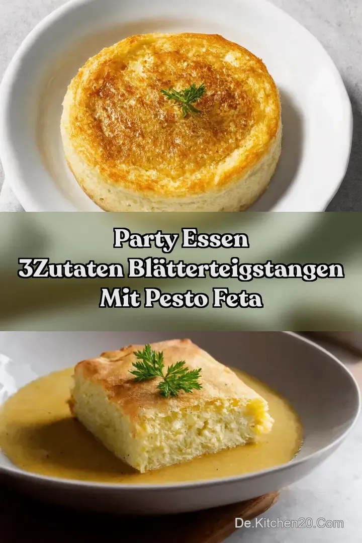 Party Essen 3Zutaten Bl&auml;tterteigstangen mit Pesto Feta
