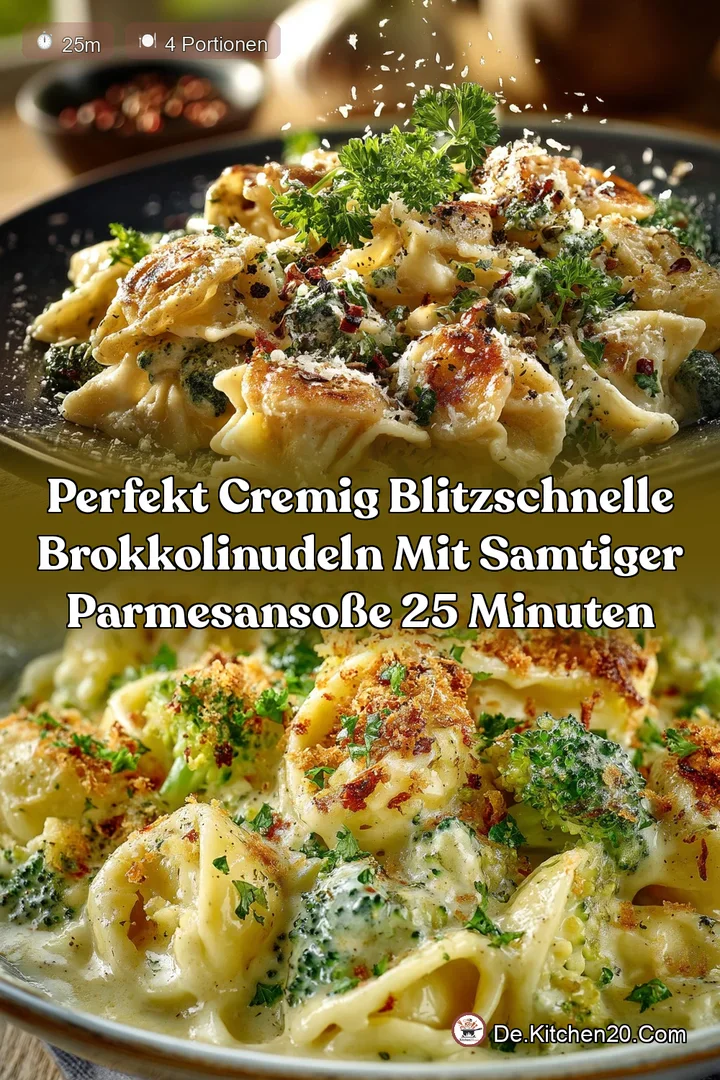 Perfekt cremig Blitzschnelle BrokkoliNudeln mit samtiger Parmesansoße 25 Minuten