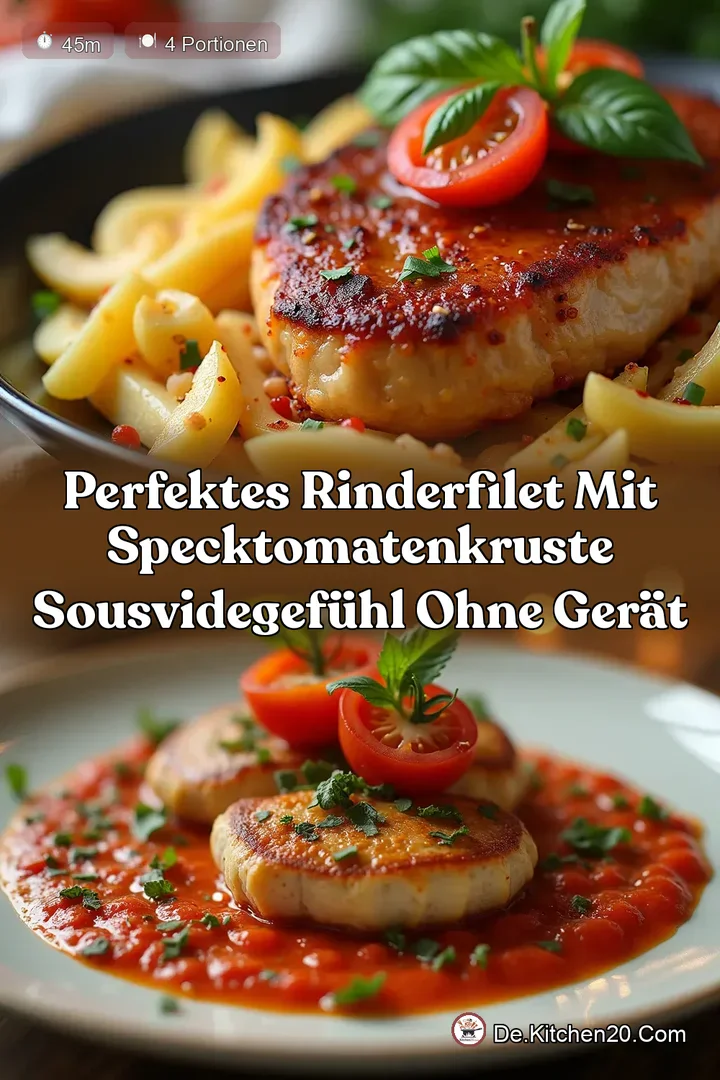 Perfektes Rinderfilet mit SpeckTomatenKruste SousVideGef&uuml;hl ohne Ger&auml;t