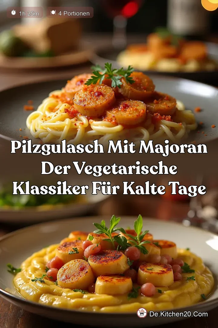Pilzgulasch mit Majoran Der vegetarische Klassiker f&uuml;r kalte Tage