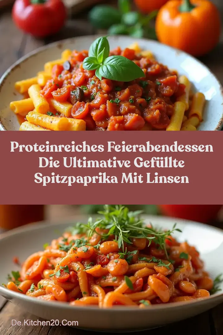 Proteinreiches FeierabendEssen Die Ultimative Gefüllte Spitzpaprika mit Linsen