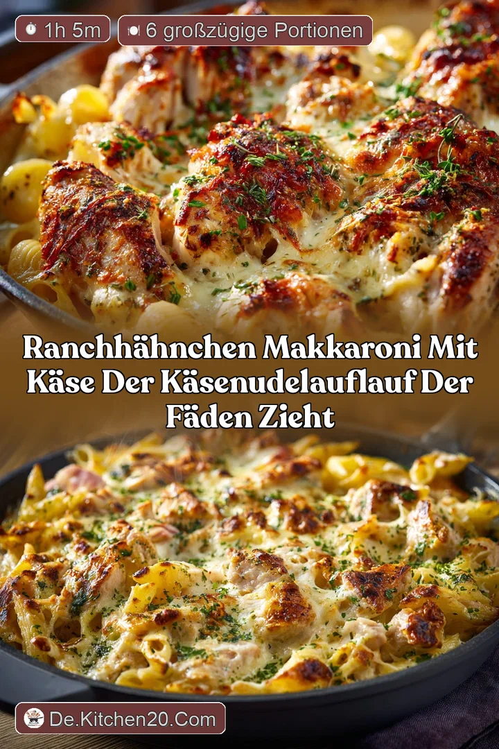 RanchH&auml;hnchen Makkaroni mit K&auml;se Der K&auml;seNudelauflauf der F&auml;den zieht
