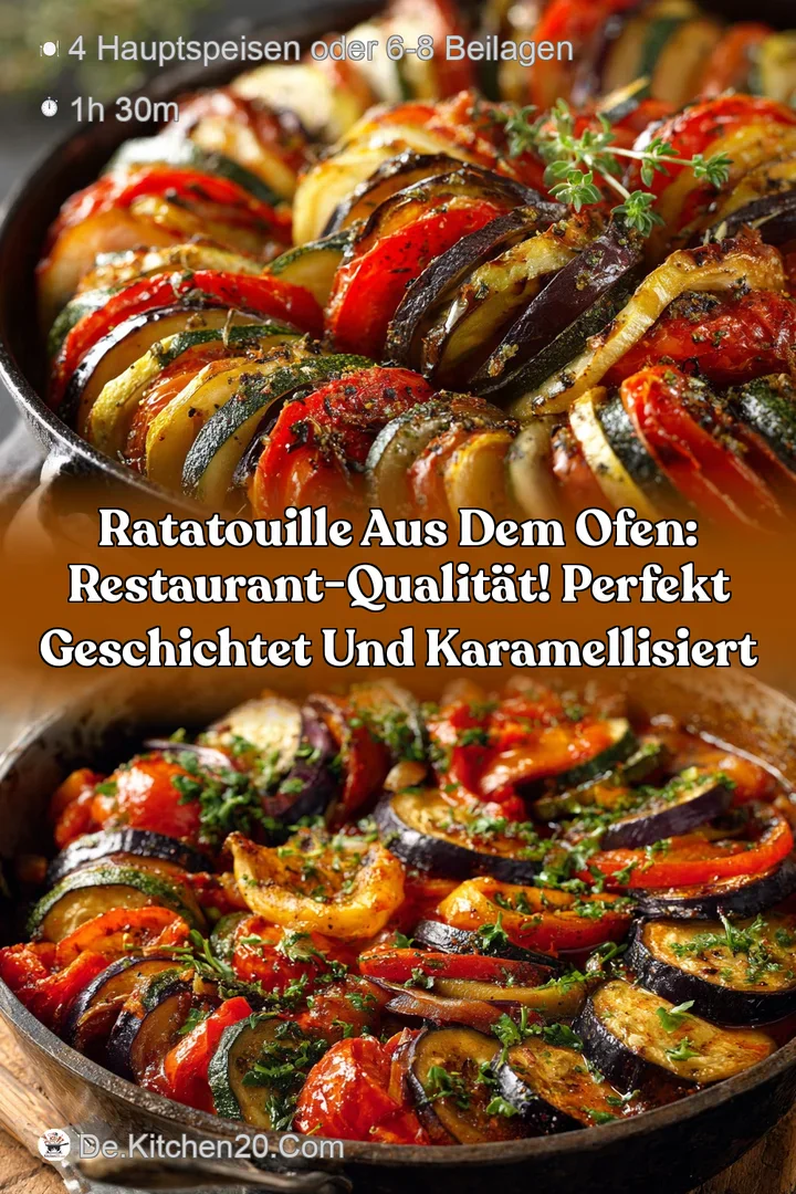 Ratatouille aus dem Ofen: Restaurant-Qualit&auml;t! Perfekt geschichtet und karamellisiert