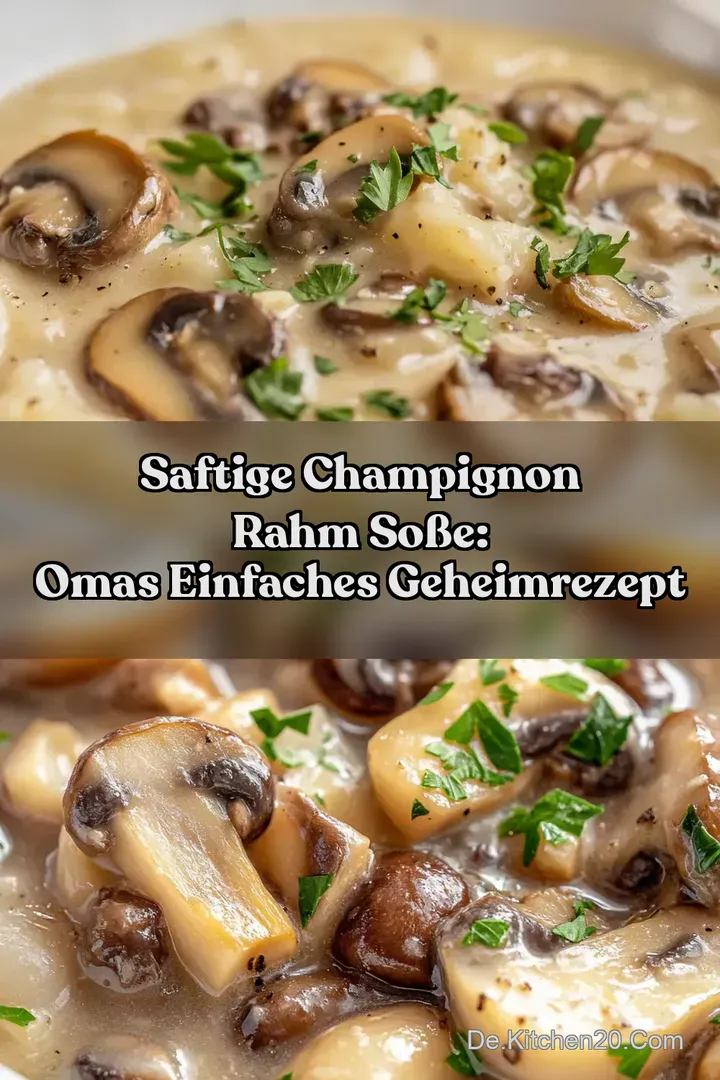 Saftige Champignon Rahm So&szlig;e: Omas Einfaches Geheimrezept