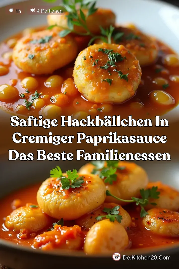 Saftige Hackb&auml;llchen in cremiger Paprikasauce Das beste Familienessen
