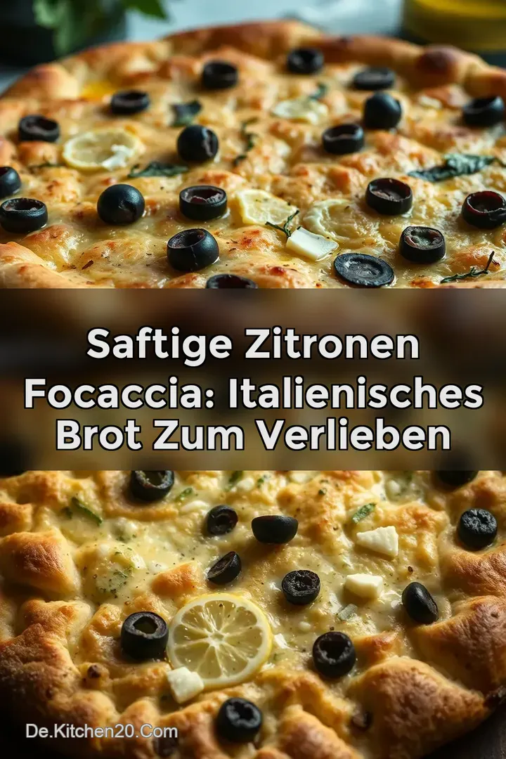 Saftige Zitronen Focaccia: Italienisches Brot zum Verlieben