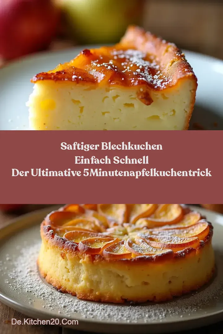 Saftiger Blechkuchen Einfach Schnell Der Ultimative 5MinutenApfelkuchenTrick