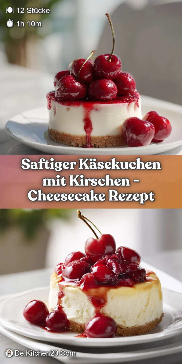 Close-up of a rich, pale yellow cheesecake swirl with a deep red cherry peeking through, showing smooth texture.