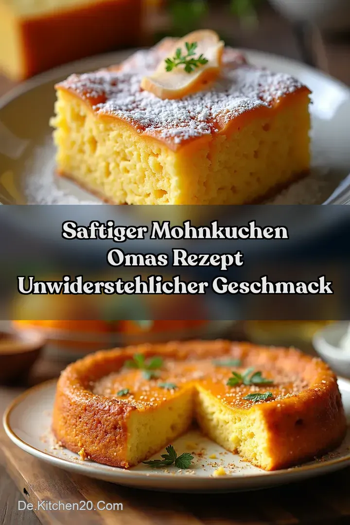 Saftiger Mohnkuchen Omas Rezept Unwiderstehlicher Geschmack