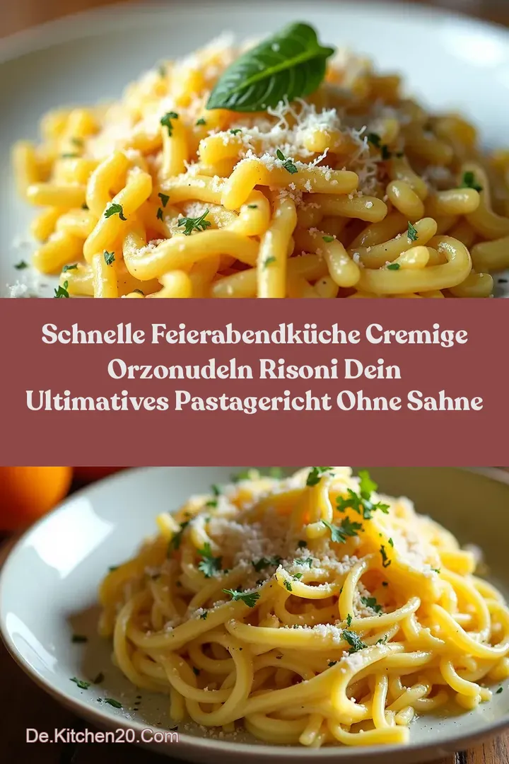 Schnelle Feierabendk&uuml;che Cremige OrzoNudeln Risoni Dein Ultimatives Pastagericht Ohne Sahne