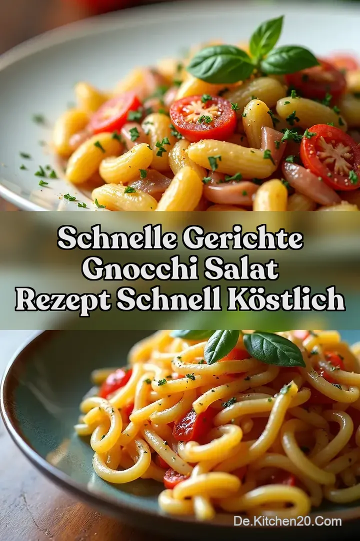 Schnelle Gerichte Gnocchi Salat Rezept schnell k&ouml;stlich