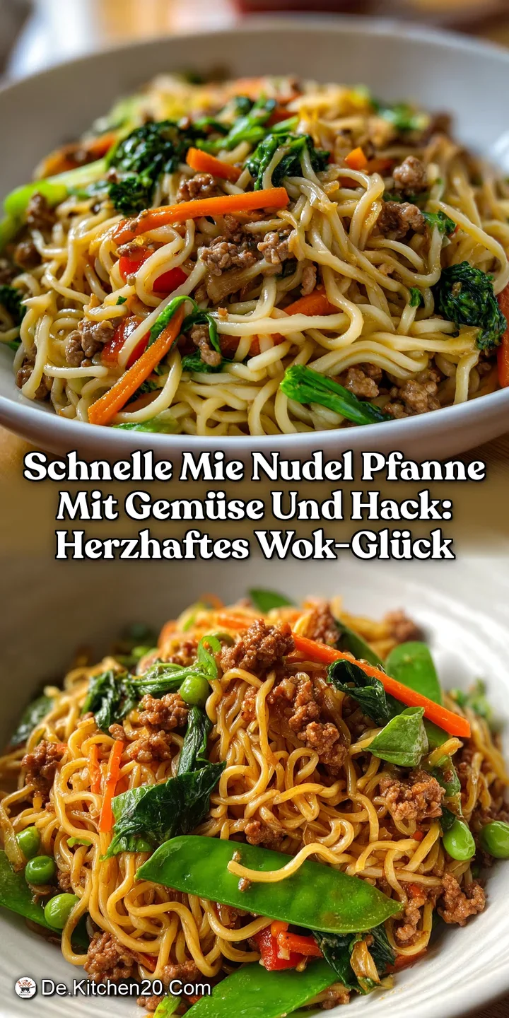 Schnelle Mie Nudel Pfanne mit Gem&uuml;se und Hack: Herzhaftes Wok-Gl&uuml;ck