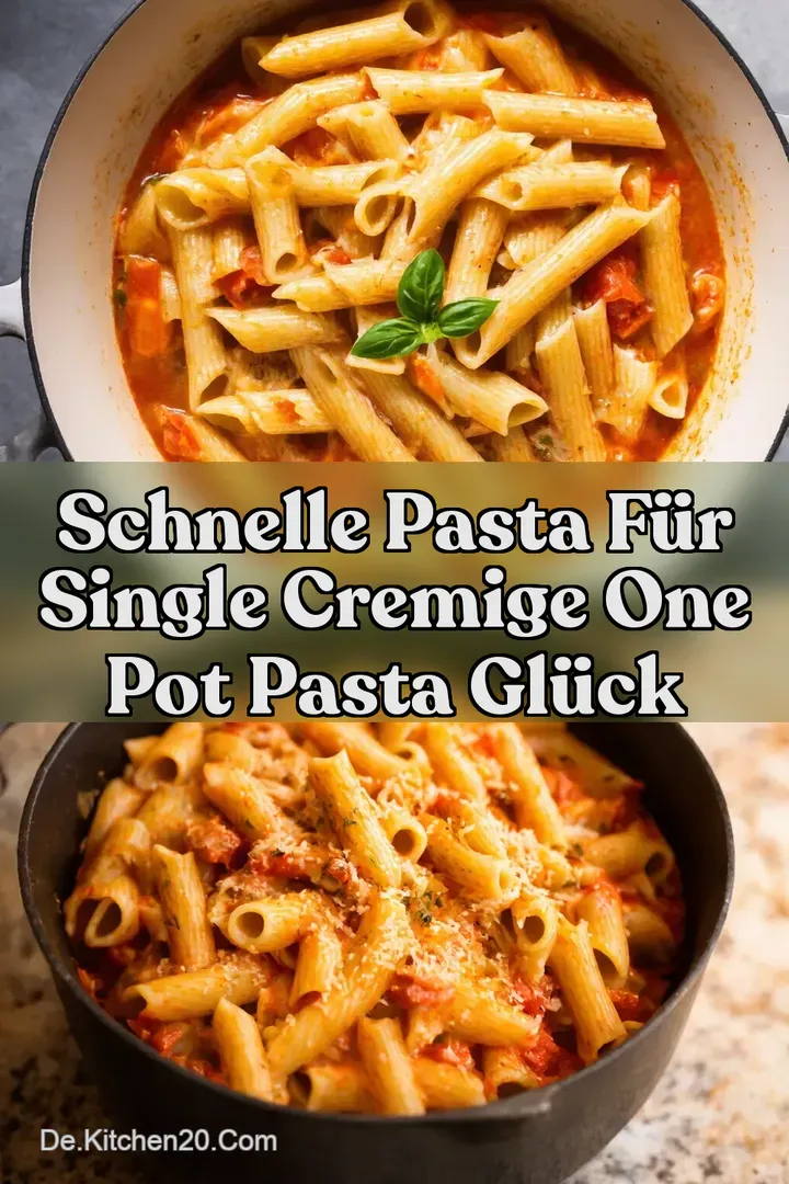 Schnelle Pasta f&uuml;r Single Cremige One Pot Pasta Gl&uuml;ck