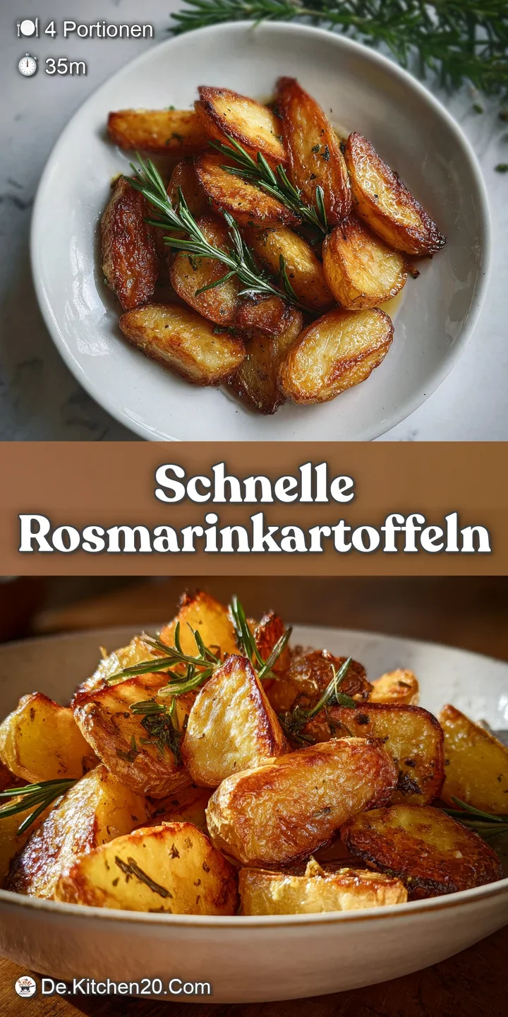 Close-up shot of crispy roasted potatoes showcasing golden-brown crusts and fresh rosemary. Steaming, inviting, and perfec...