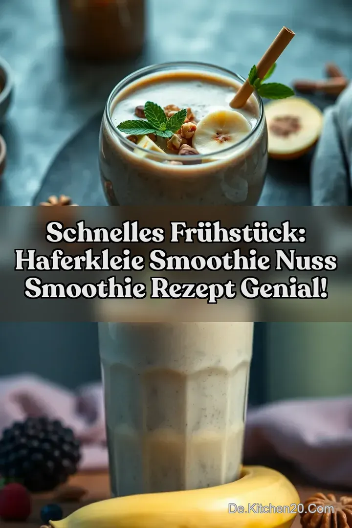 Schnelles Fr&uuml;hst&uuml;ck: Haferkleie Smoothie Nuss Smoothie Rezept Genial!
