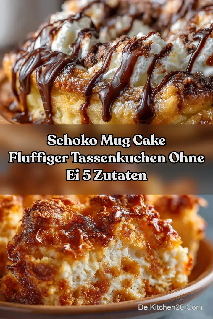 Schoko Mug Cake Fluffiger Tassenkuchen ohne Ei 5 Zutaten