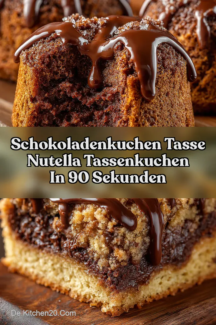 Schokoladenkuchen Tasse Nutella Tassenkuchen in 90 Sekunden