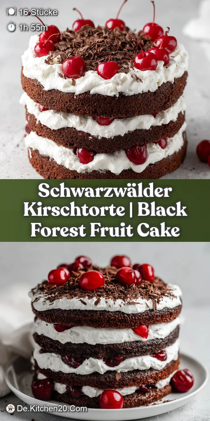 Nahaufnahme von luftiger Sahne, saftigen Kirschst&uuml;cken und zarten Schokoladenlocken in einem cremigen Anschnitt.
