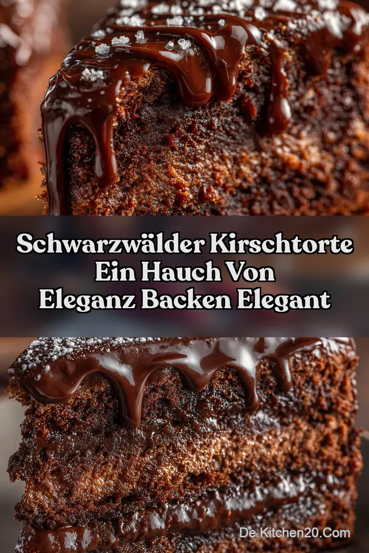 Schwarzw&auml;lder Kirschtorte Ein Hauch von Eleganz Backen Elegant