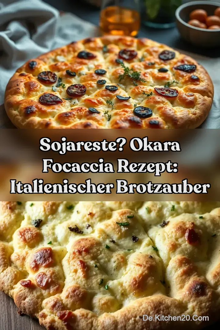 Sojareste? Okara Focaccia Rezept: Italienischer Brotzauber