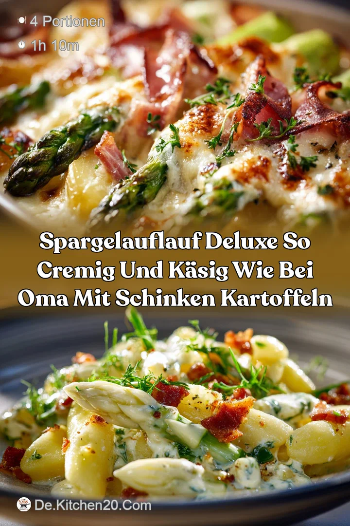 Spargelauflauf deluxe So cremig und k&auml;sig wie bei Oma mit Schinken Kartoffeln