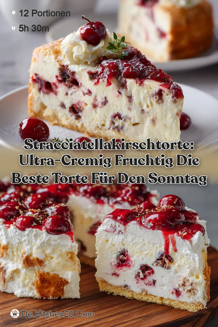 StracciatellaKirschTorte: Ultra-cremig fruchtig die beste Torte f&uuml;r den Sonntag
