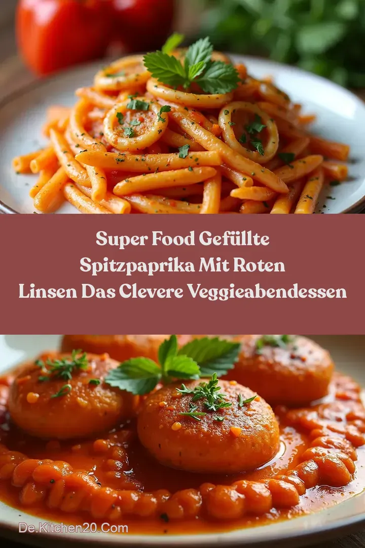 Super Food Gef&uuml;llte Spitzpaprika mit roten Linsen Das clevere VeggieAbendessen