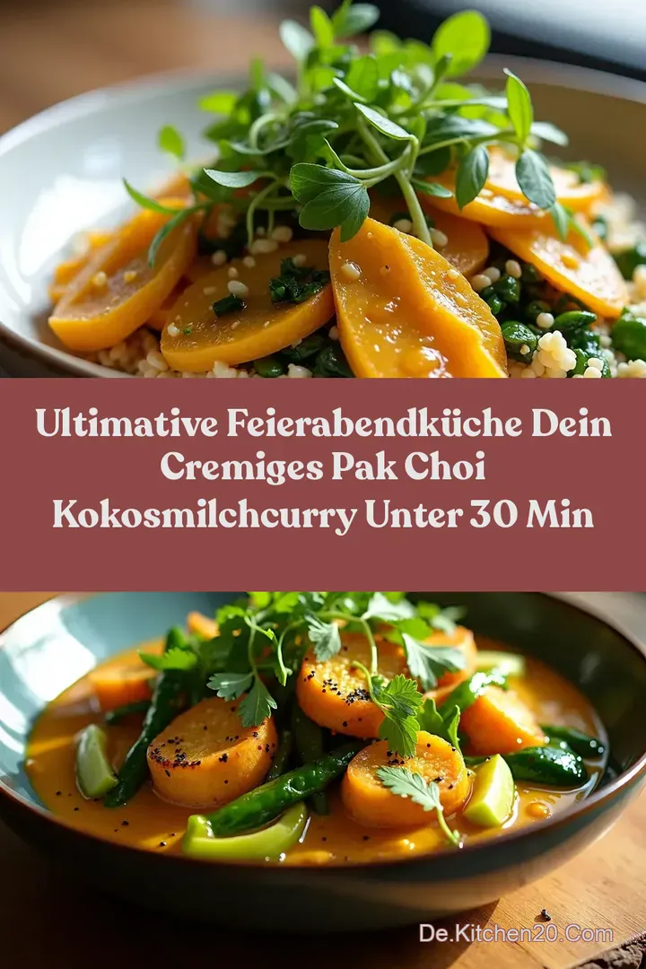 Ultimative Feierabendk&uuml;che Dein cremiges Pak Choi KokosmilchCurry unter 30 Min